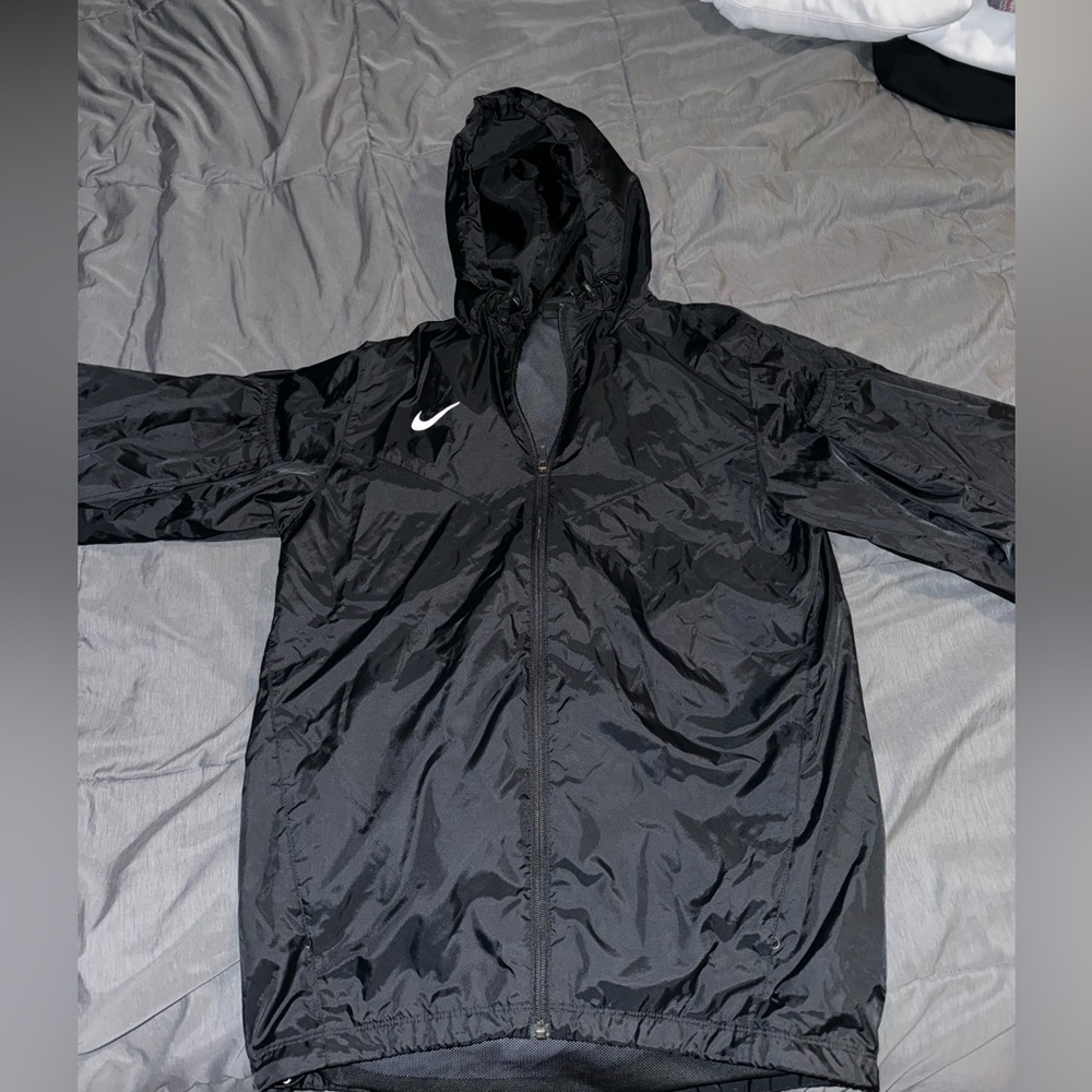 black nike rain jacket